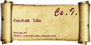 Csutak Ida névjegykártya