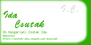 ida csutak business card